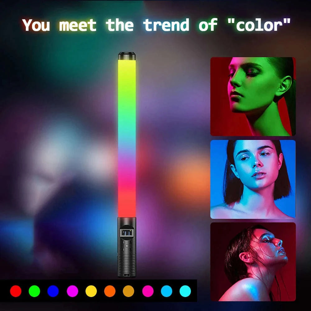 RGB LED Light Wand 3000K–6500K Handheld Video Light with Remote-United States