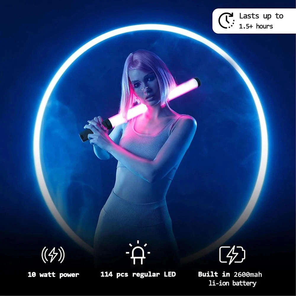 RGB LED Light Wand 3000K–6500K Handheld Video Light with Remote-United States