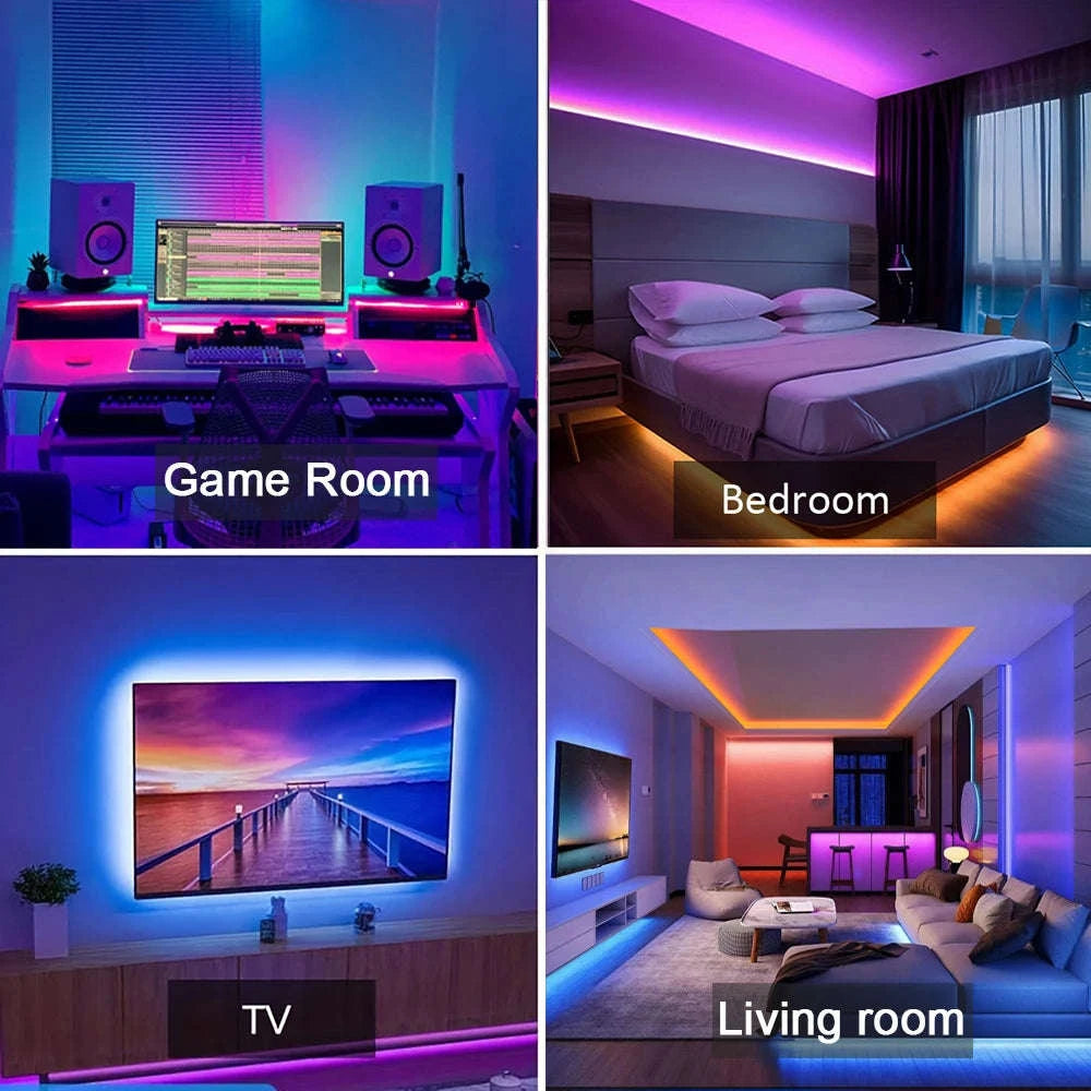 RGB LED Strip Lights for Vibrant Home Ambiance-APP 44 key / 15m