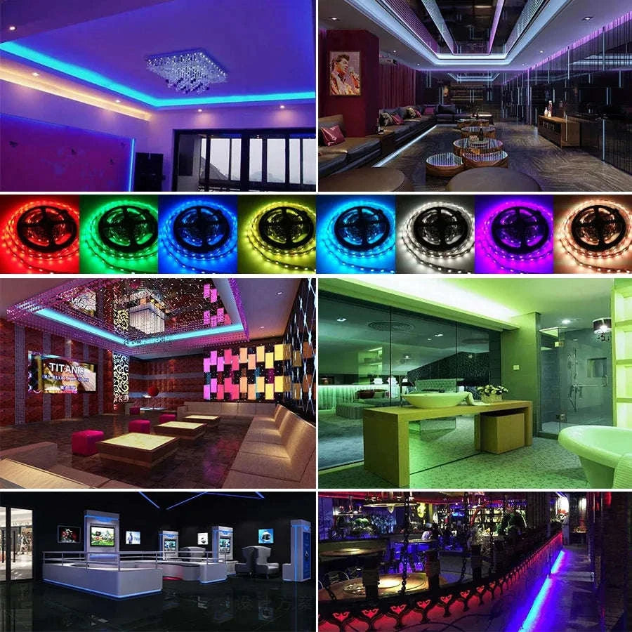 RGB LED Strip Lights with Bluetooth Control 5M–30M 5050 LED Tape-20M / spain