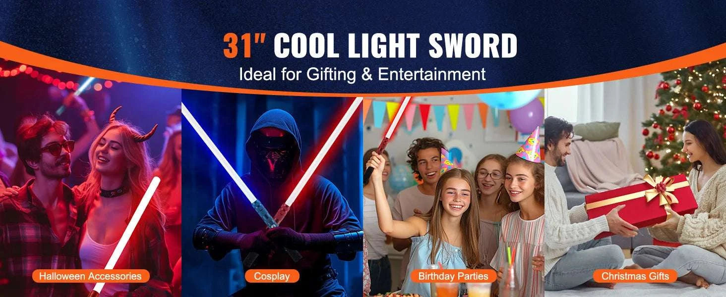 RGB Lightsaber with Sound Effects & Metal Handle Rechargeable-44inch 1pc / United States