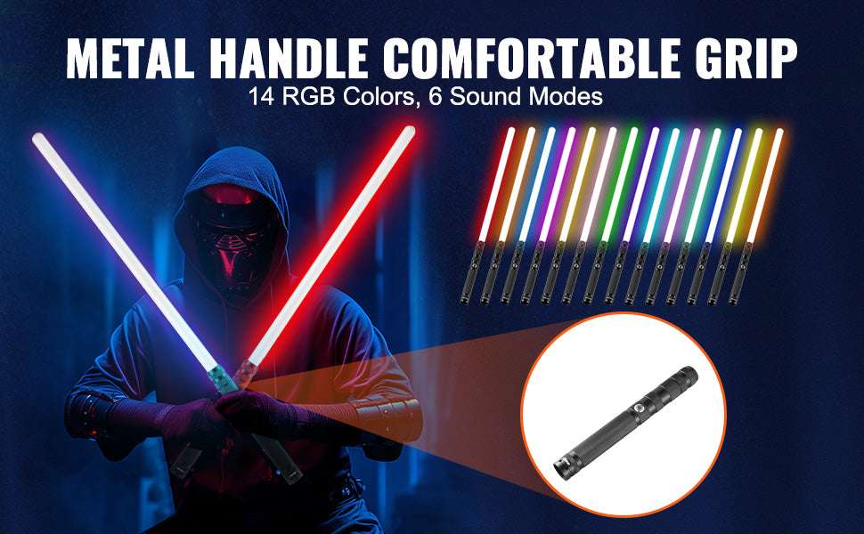 RGB Lightsaber with Sound Effects & Metal Handle Rechargeable-44inch 1pc / United States