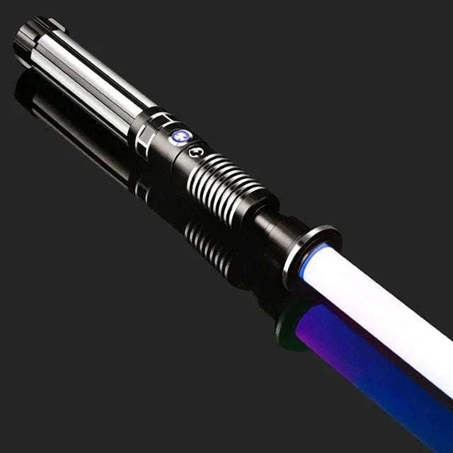 RGB Metal Lightsaber with Sound, USB Charging, Removable Blade-Type 9 Gold RGB