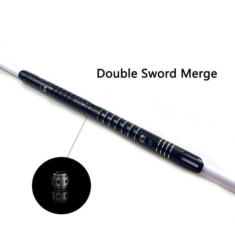 RGB Metal Lightsaber with Sound, USB Charging, Removable Blade-Type 9 Gold RGB