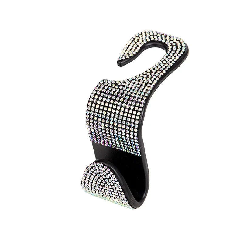 Rhinestone Car Seat Back Hook Hanger for Daily Vehicle Storage-Green 1pc / Germany