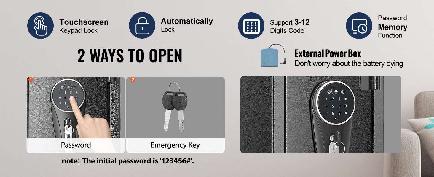 Rifle Gun Safe Cabinet with Digital Keypad or Fingerprint Lock-6-8 with Locker / spain
