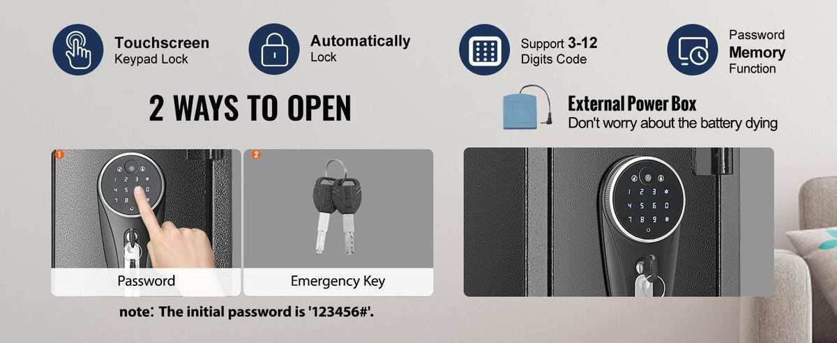Rifle Gun Safe Cabinet with Digital Keypad or Fingerprint Lock-6-8 with Locker / spain