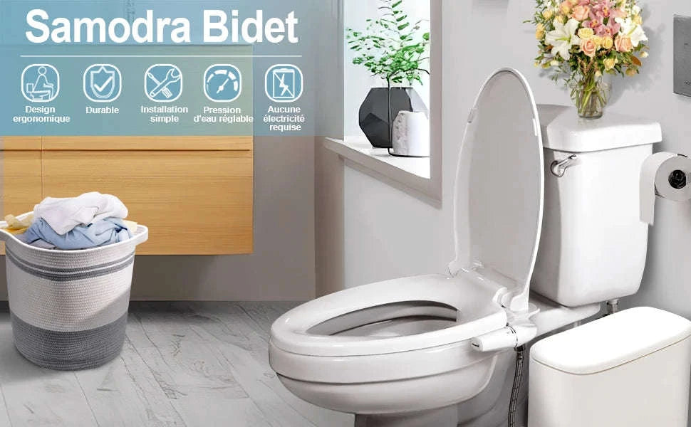 Right/Left Hand Bidet Sprayer with Dual Nozzle by Samodra-3-8 Left Hand / GERMANY