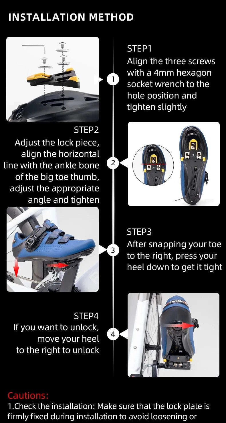 Road Bike Cleats for SPD-SL Pedals Anti-Slip Cycling Cleat Set-RD2-C