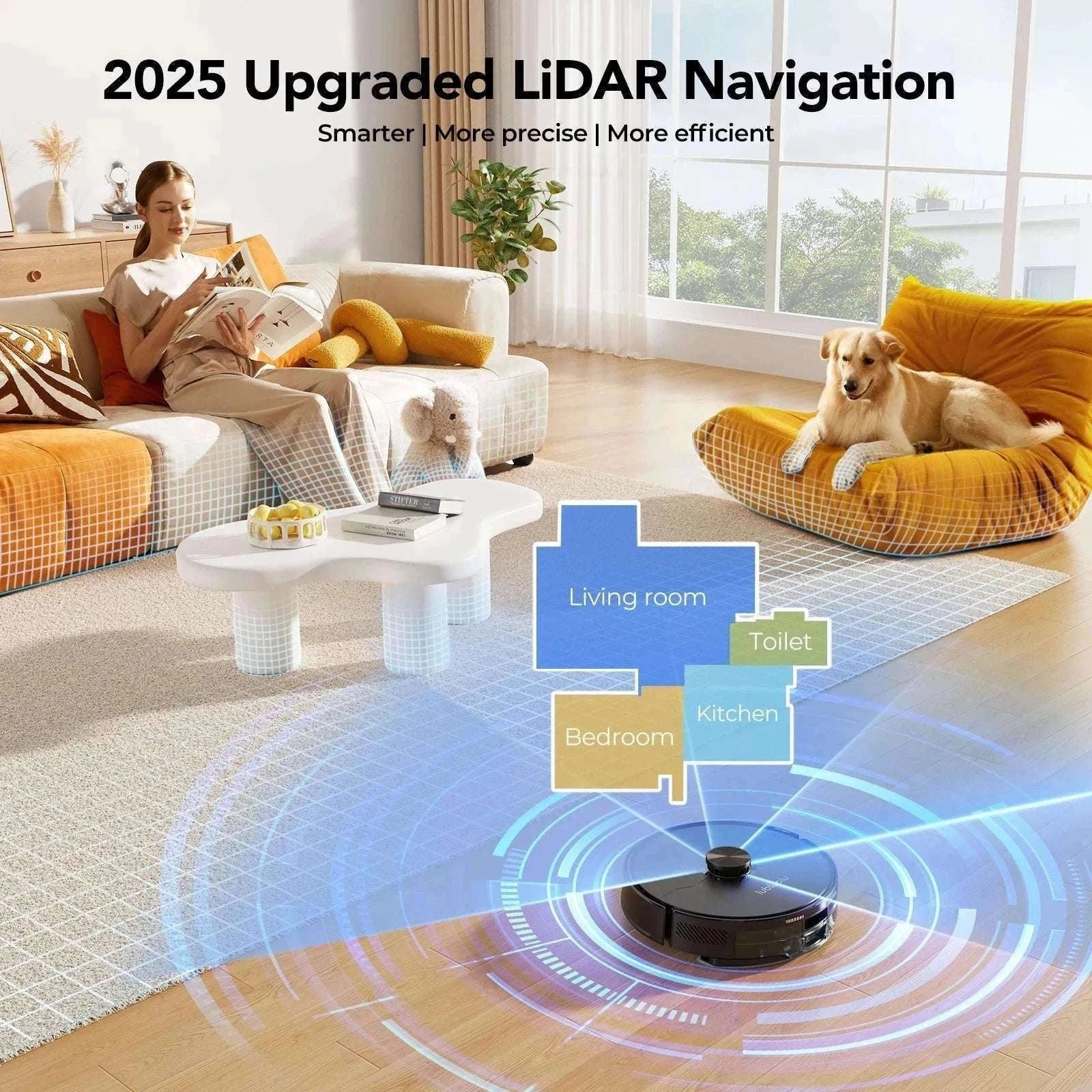 Robot Vacuum Mop Combo 5500Pa LiDAR Navigation Smart App Control-L15ultra / AU / Australia