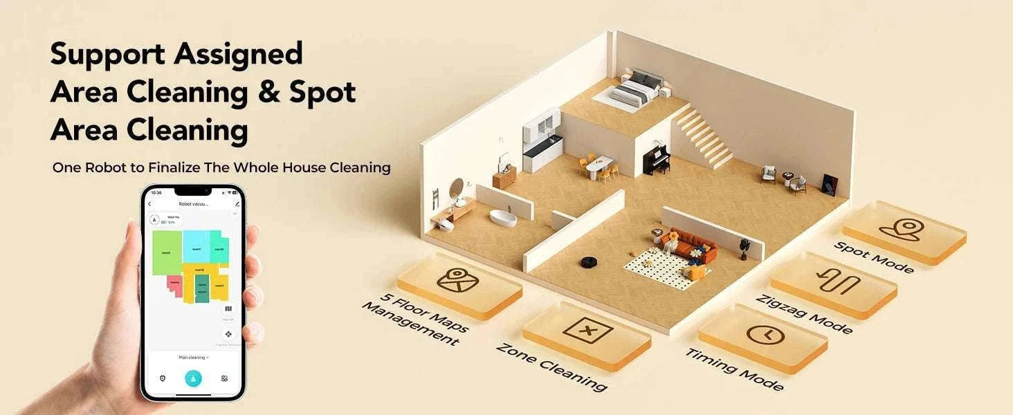 Robot Vacuum Mop Combo 5500Pa LiDAR Navigation Smart App Control-L15ultra / AU / Australia
