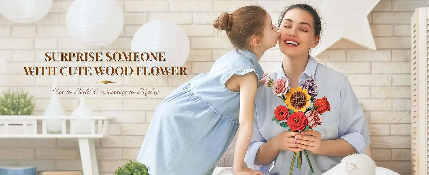 Robotime 3D Wooden Puzzle Flowers Bouquet Craft Kit-TW071 / UNITED KINGDOM