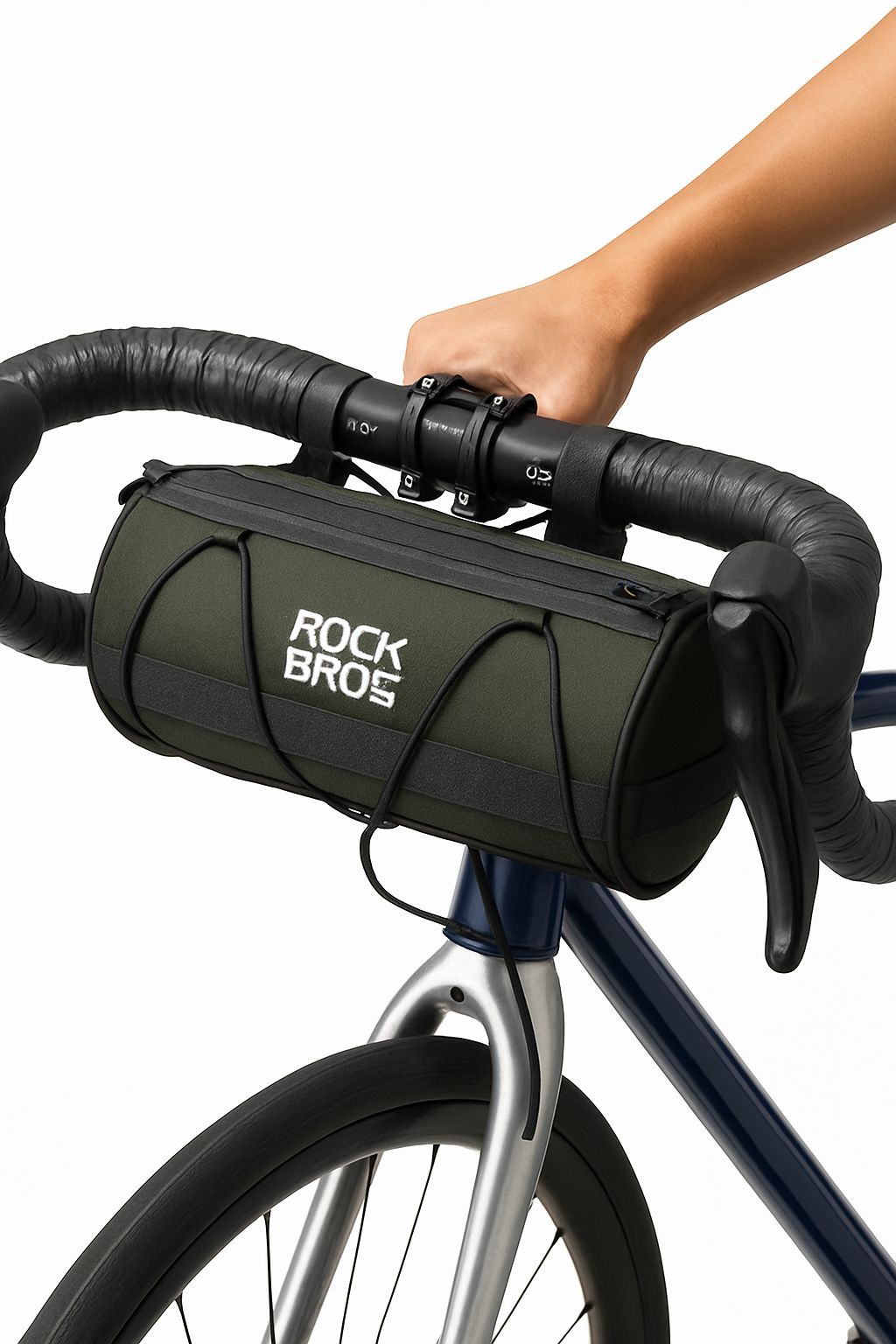 2L Bicycle Handlebar Bag with Shoulder Strap & 3-Point Mount