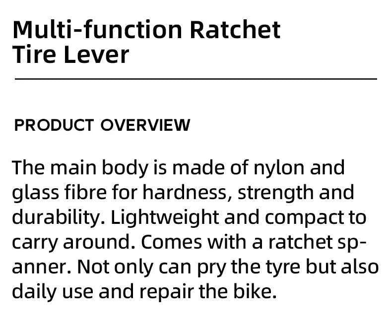 ROCKBROS Bicycle Multi-Tool Kit with Ratchet Wrench & Tire Levers-Default Title