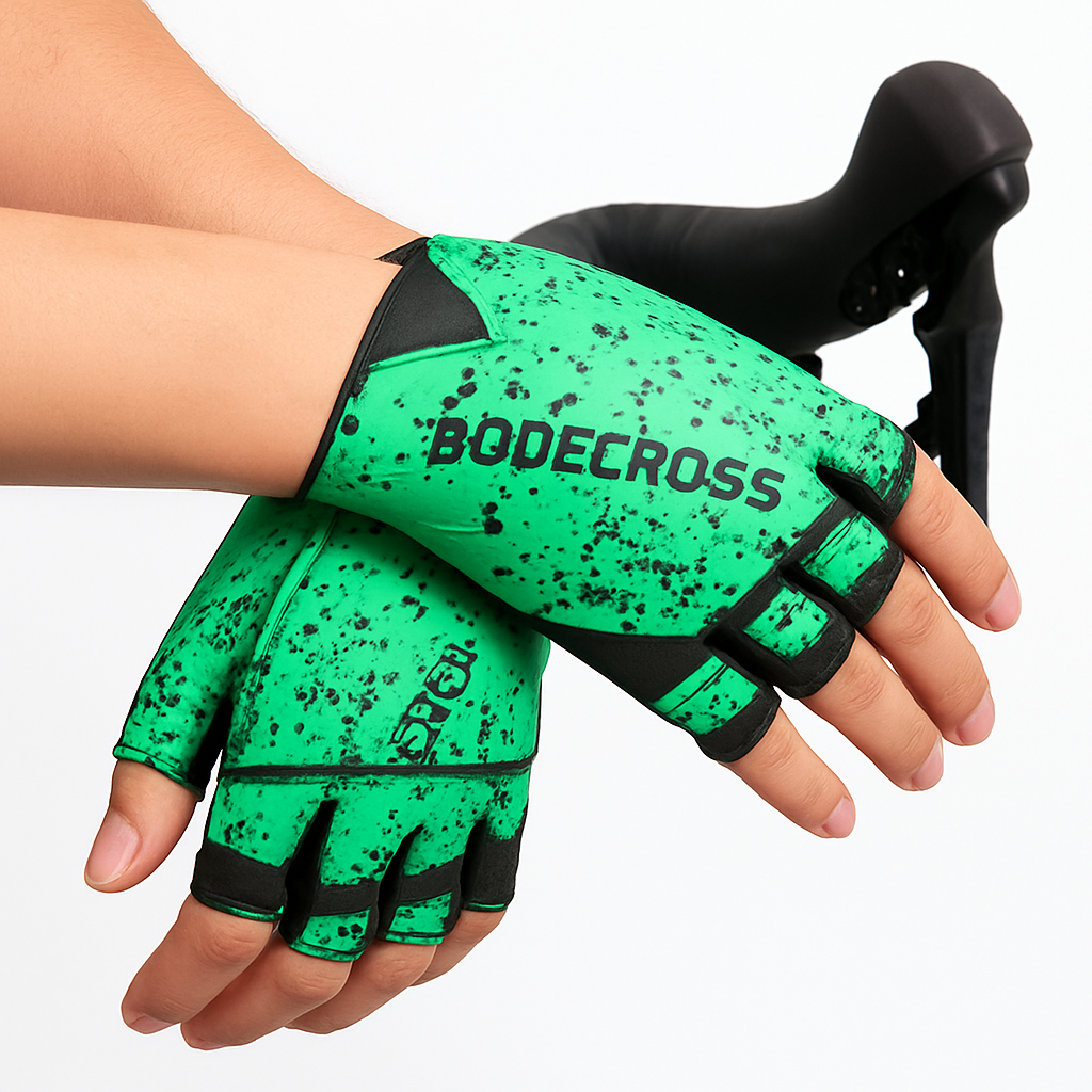 Atmungsaktive fingerlose Radhandschuhe mit Anti-Rutsch-Griff