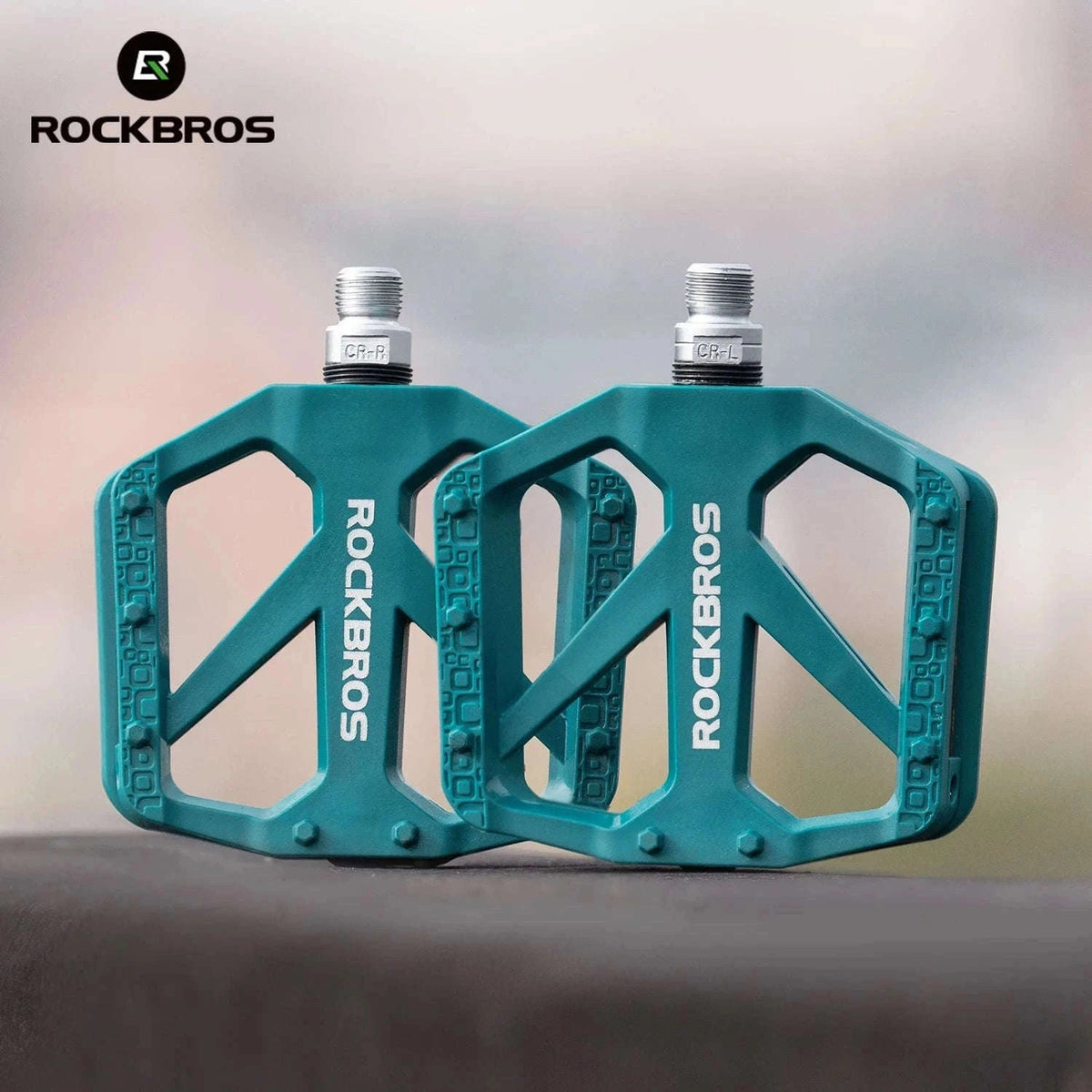 ROCKBROS Wide Platform Bike Pedals Anti-Skid Bearing MTB Road Cycling-Black