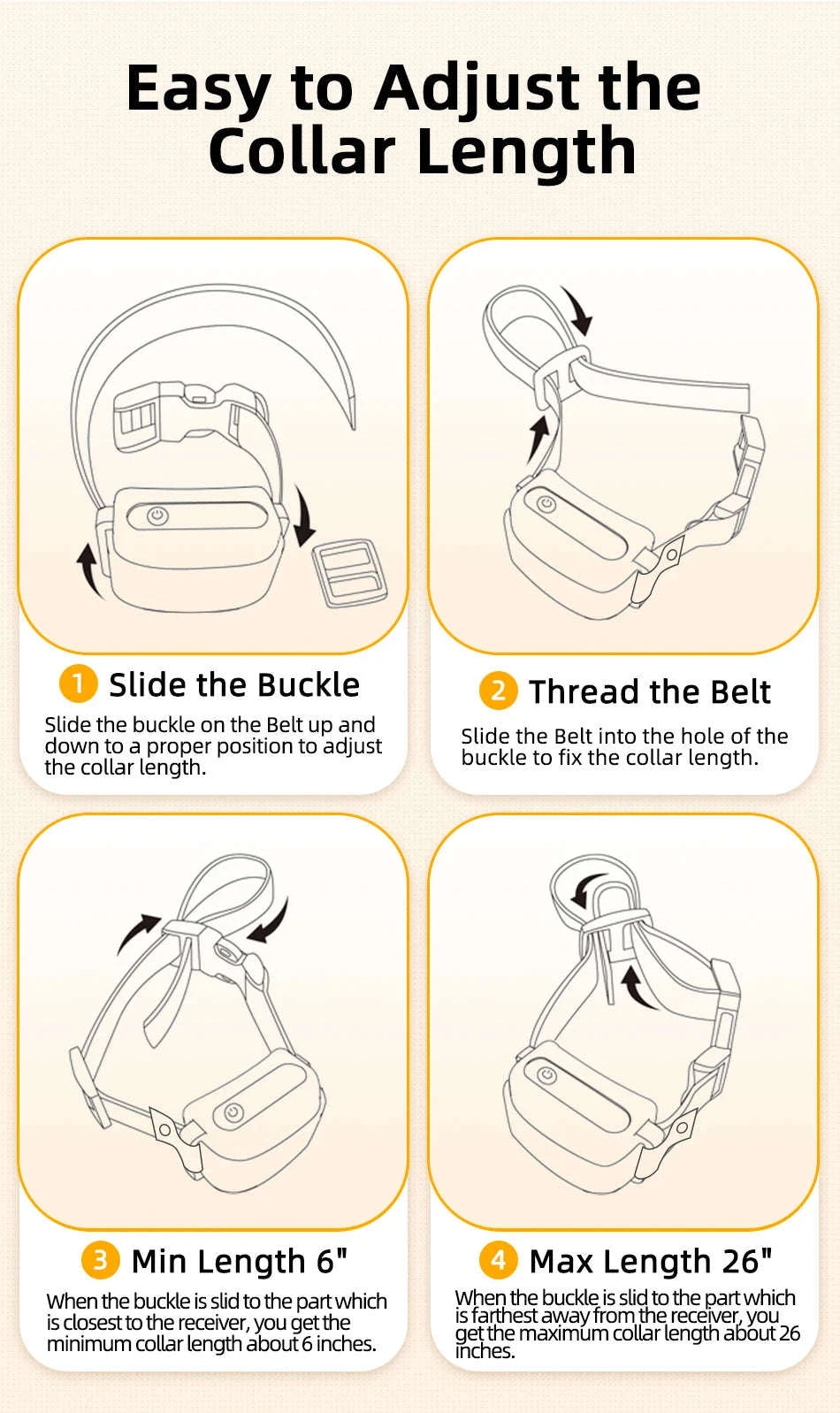 ROJECO Electric Dog Training Collar with Remote Control-TC028 1 Collar