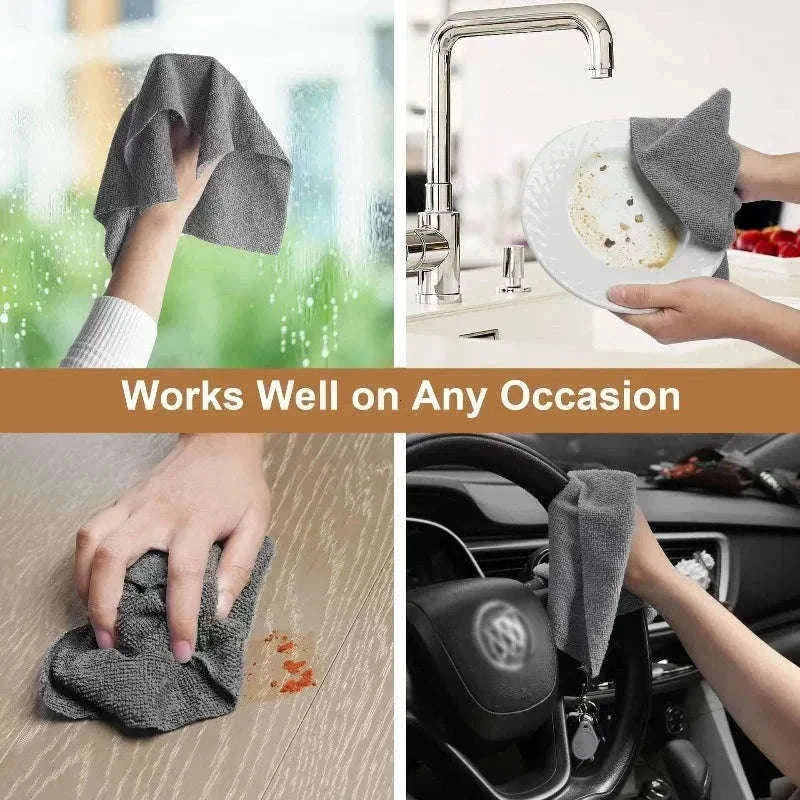 Roll of 50 Reusable Microfiber Cleaning Cloths for Kitchen Use-United States