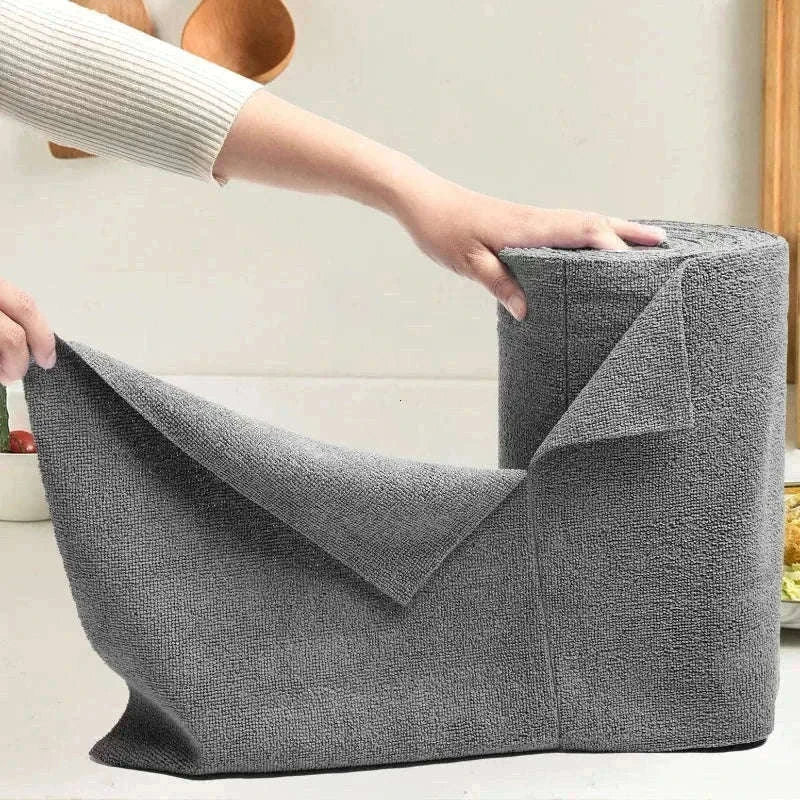 Roll of 50 Reusable Microfiber Cleaning Cloths for Kitchen Use-United States