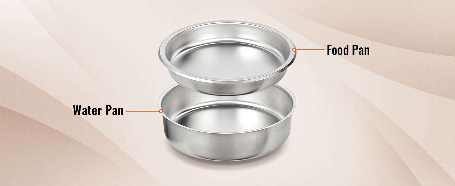 Roll Top Chafing Dish Buffet Set 6 Qt 2 Pack Stainless Steel-6QT  2 Packs / CZECH REPUBLIC