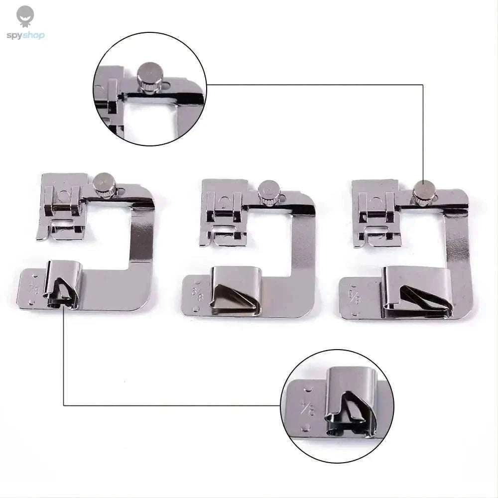 Rolled Hem Foot Set with 4 Sizes for Clean, Neat Hems-Hem Feet 13mm G556A