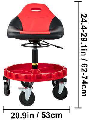 Rolling Garage Stool with Wheels & Tool Tray, 300 lb Capacity-United States