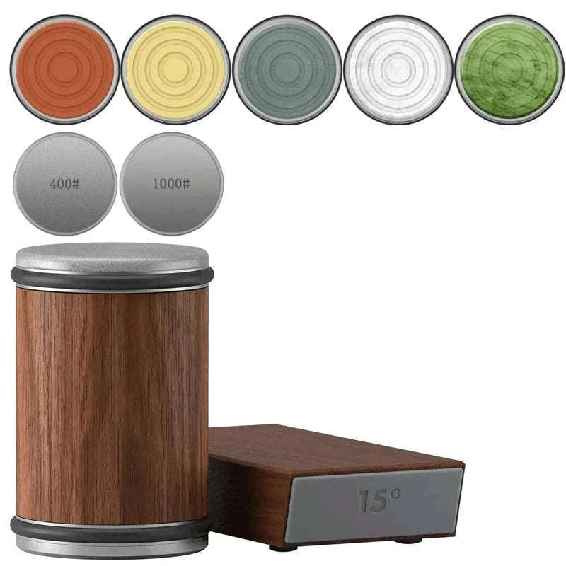 Rolling Knife Sharpener Kit for 15° and 20° Knife Edges-W Set / Ship With24h