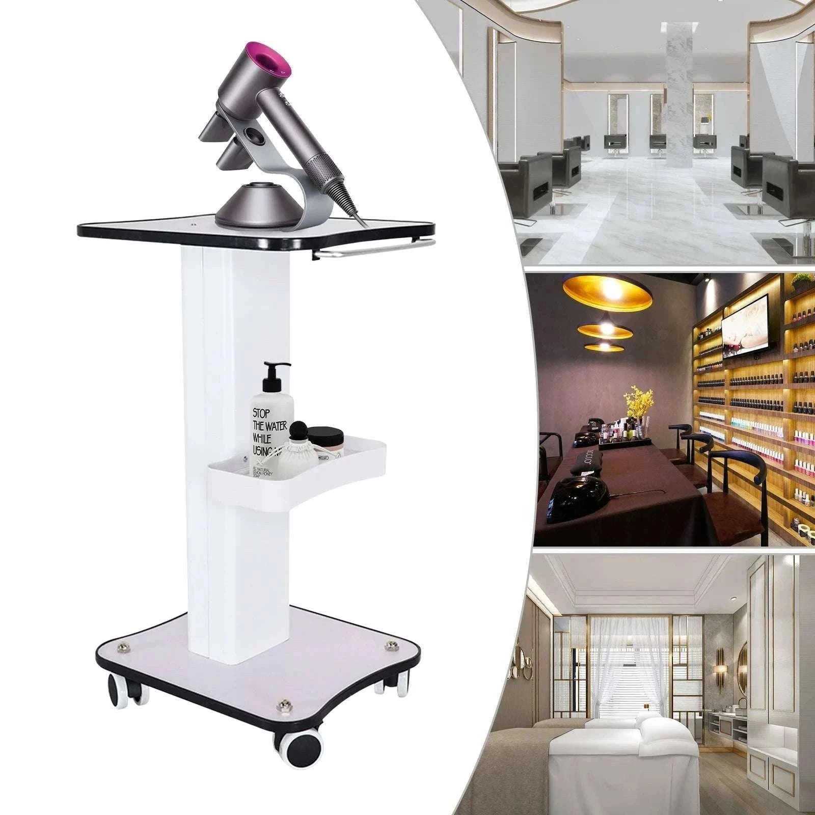 Rolling Storage Trolley Cart with Wheels and Handle for Workspace-GERMANY