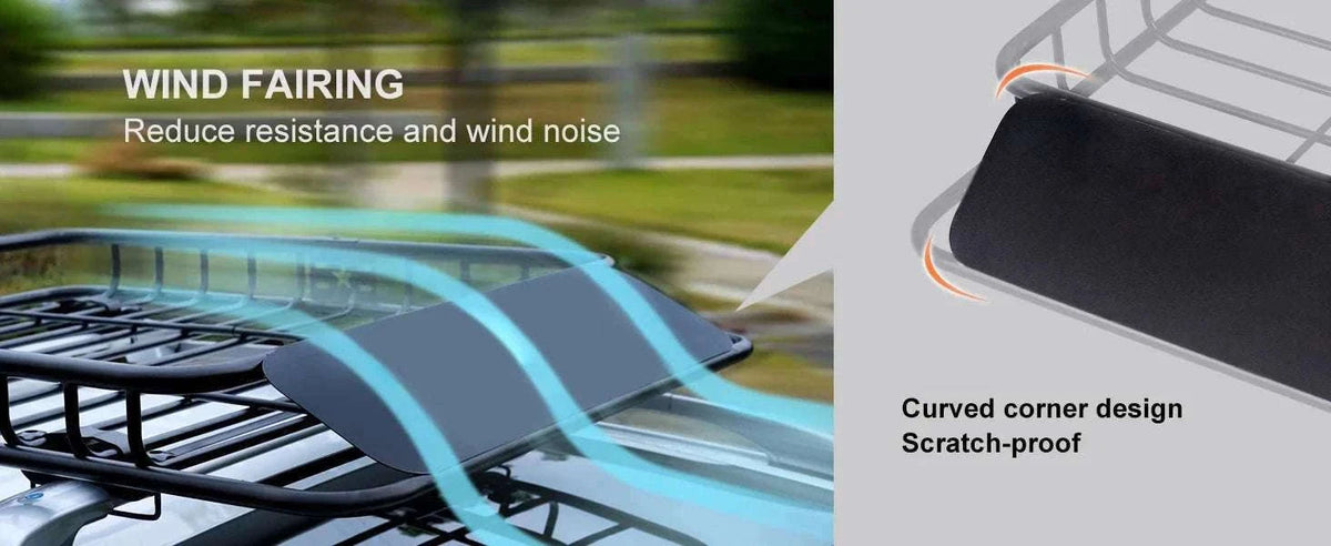 Roof Rack Cargo Basket 200lb Heavy-Duty Rooftop Carrier-51 inches / United States