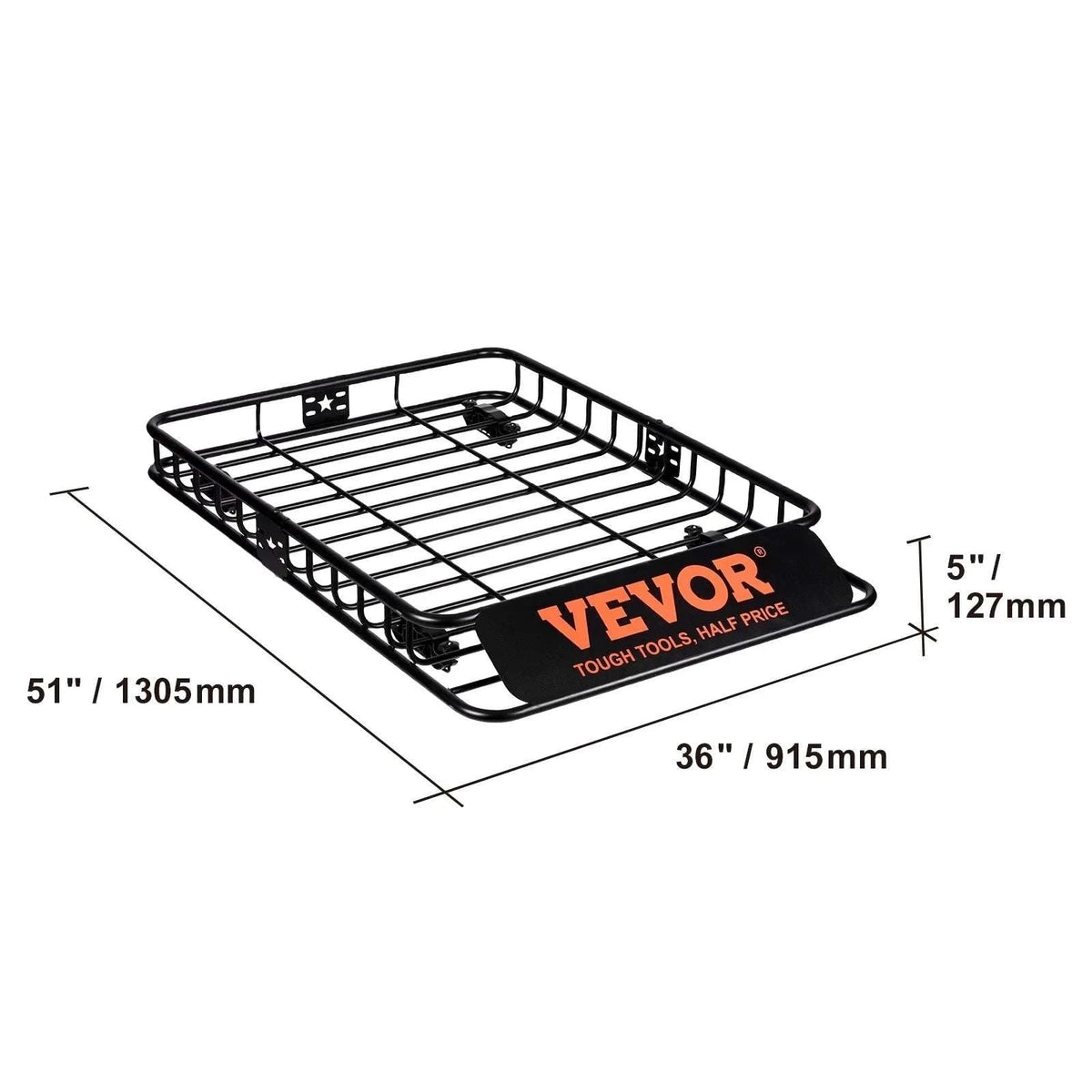 Roof Rack Cargo Basket 200lb Heavy-Duty Rooftop Carrier-51 inches / United States