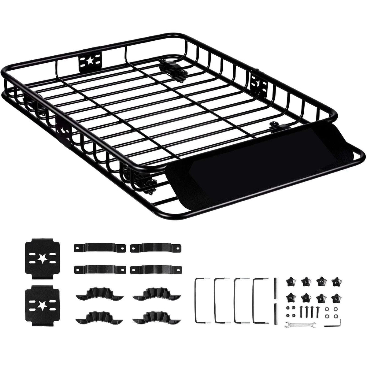 Roof Rack Cargo Basket 200lb Heavy-Duty Rooftop Carrier-51 inches / United States