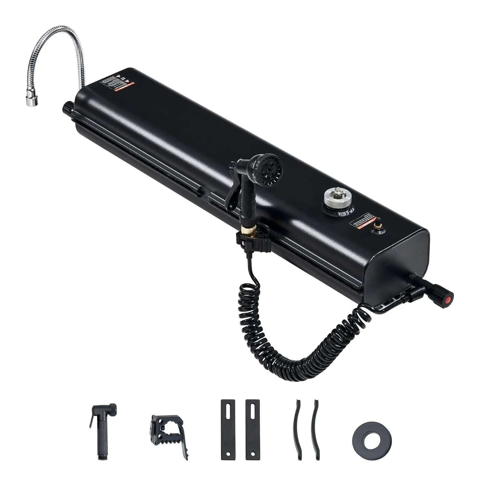 Roof Rack Pressurized Water Tank 4 Gal Aluminum Outdoor Shower System-8 gal / spain