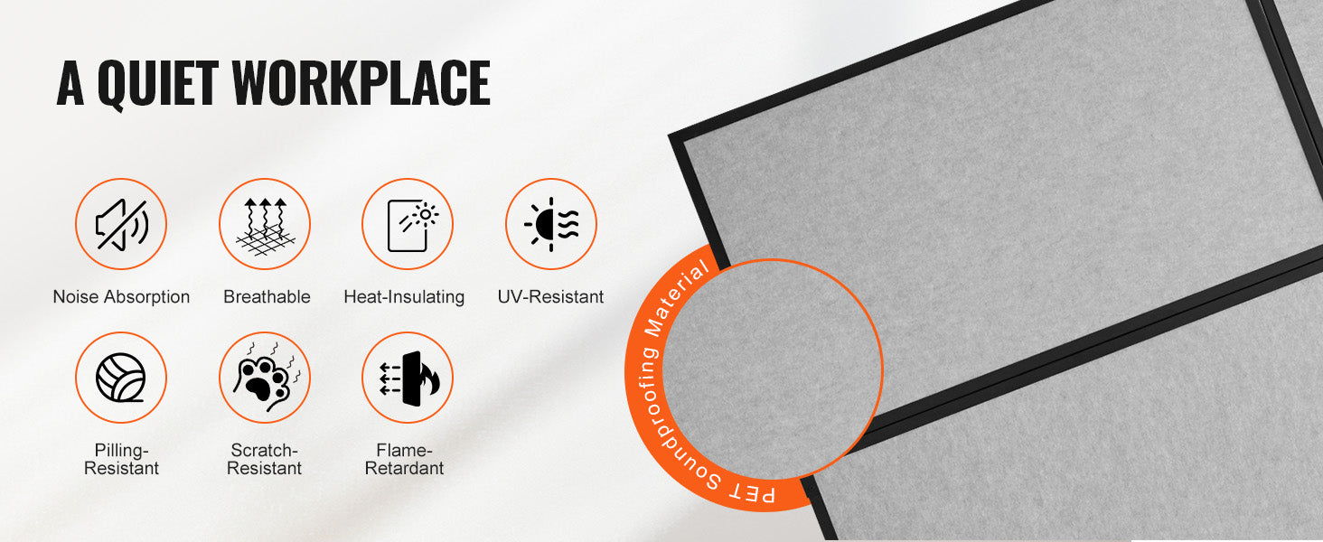 SucceBuy Office Divider 2 Panel Office Partition Freestanding Office Divider Wall Partition & Privacy Divider Reduce loud Noise