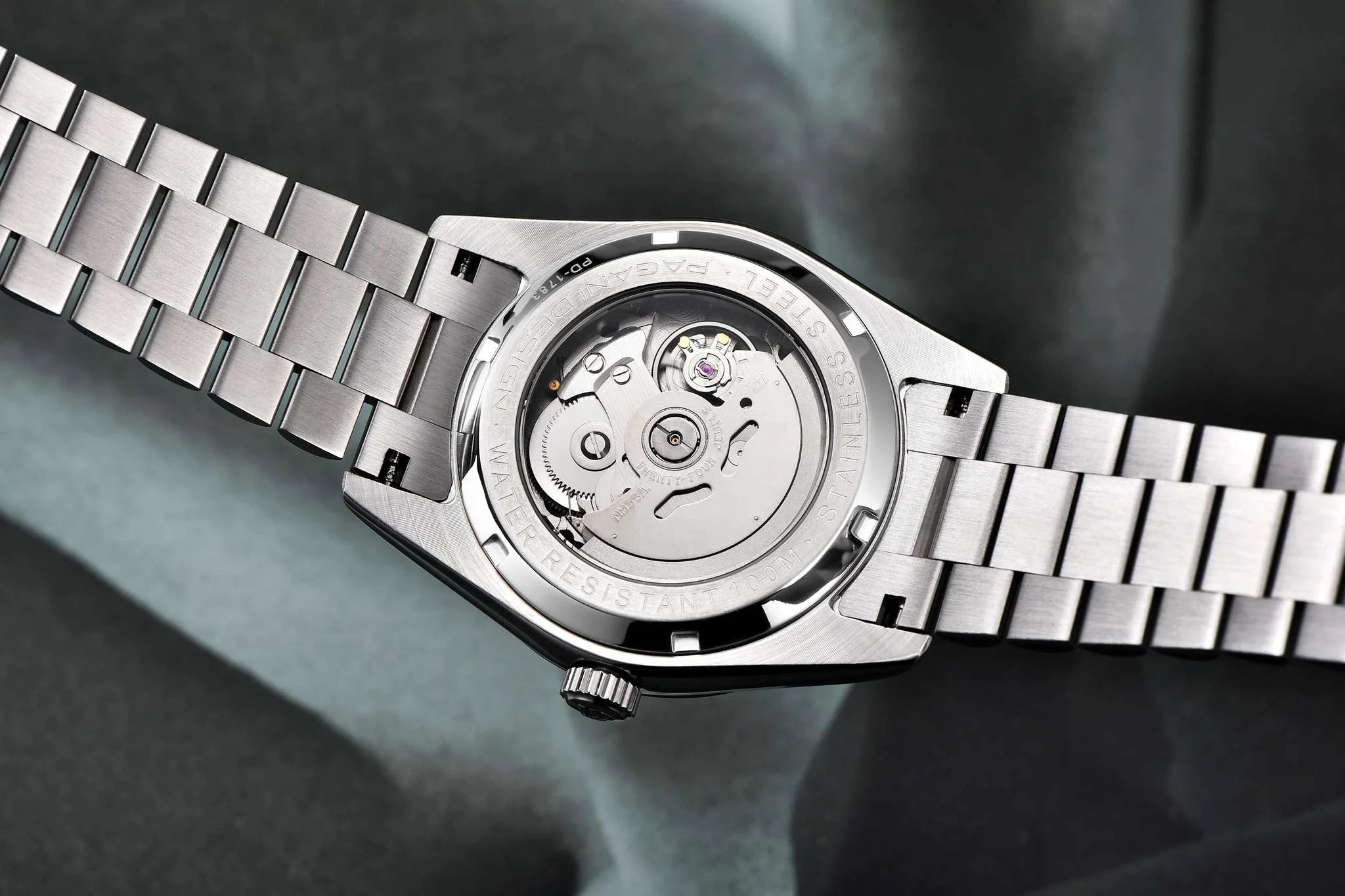 Rose Gold Automatic Mechanical Watch Men NH36A Sapphire 10Bar-White / Option 2 / Italy