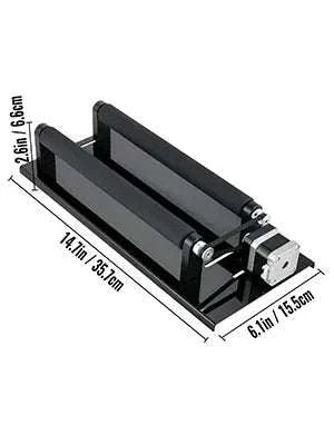 Rotary Axis Attachment for Laser Engraver 4-Wheel 360° Roller-black / United States