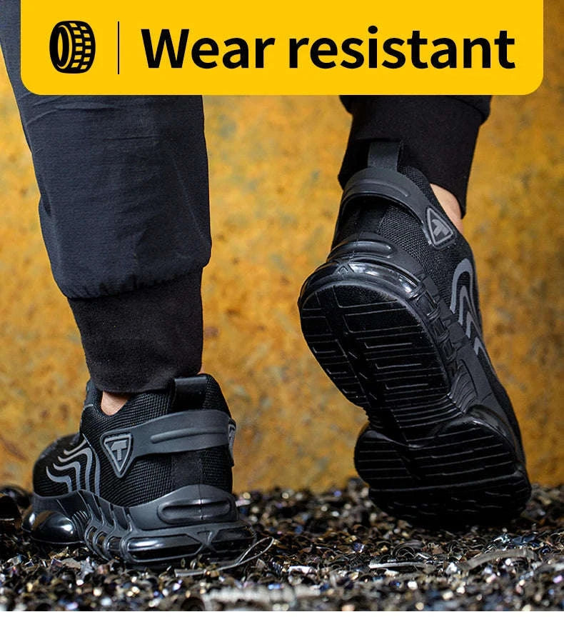 Rotary Button Anti-Impact Work Shoes for Men-D9071 / 38