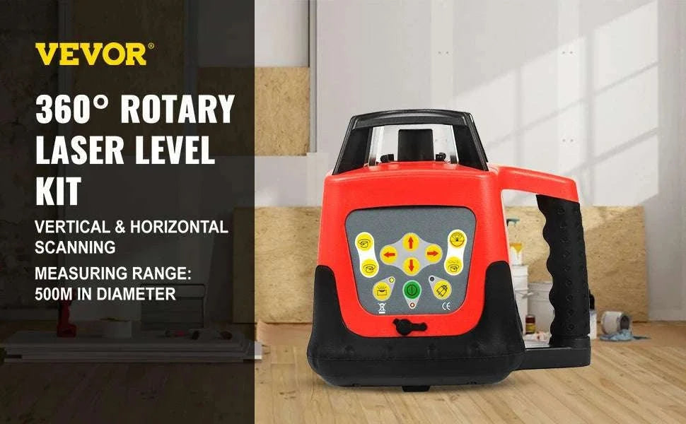 Rotary Laser Level 360° Green Beam Self-Leveling with Remote-United States