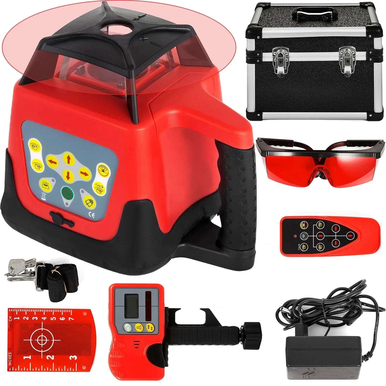 Rotary Laser Level 360° Self-Leveling with Remote & 250m Range-United States