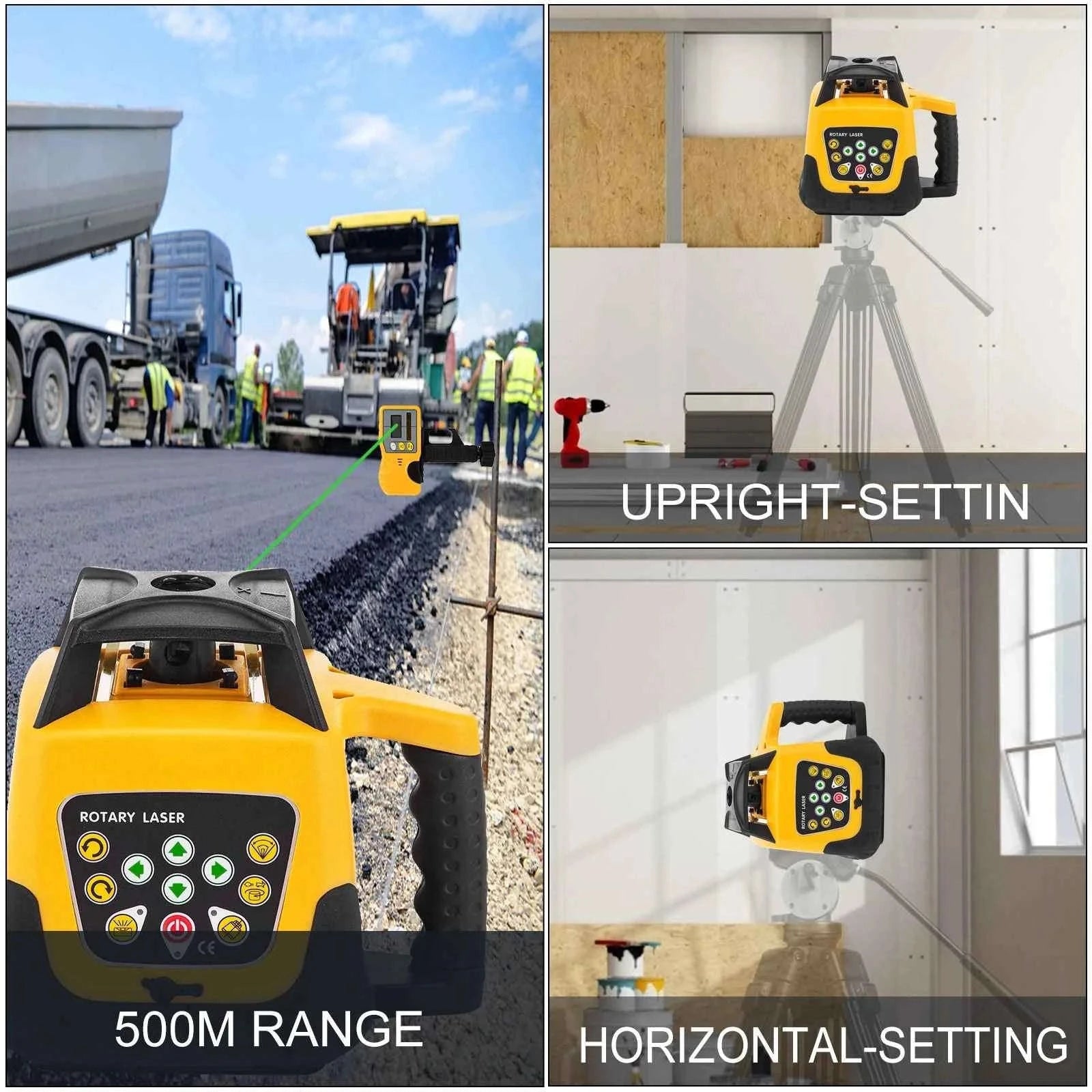 Rotary Laser Level Kit with Tripod and Staff-Poland / Red Beam 2