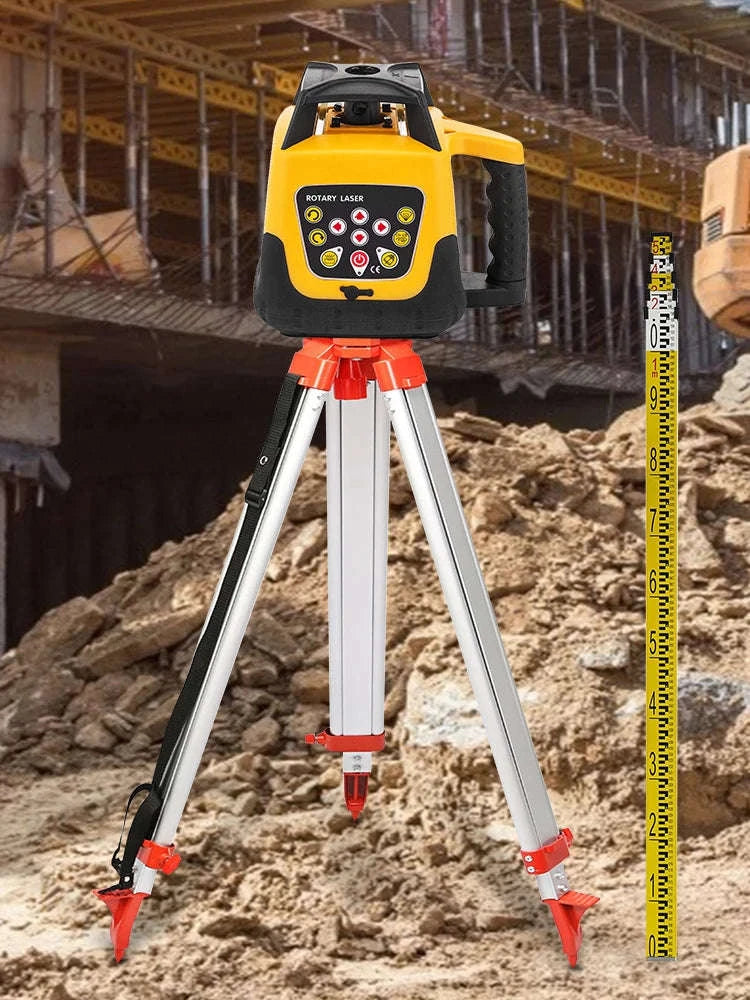 Rotary Laser Level Kit with Tripod and Staff-Poland / Red Beam 2