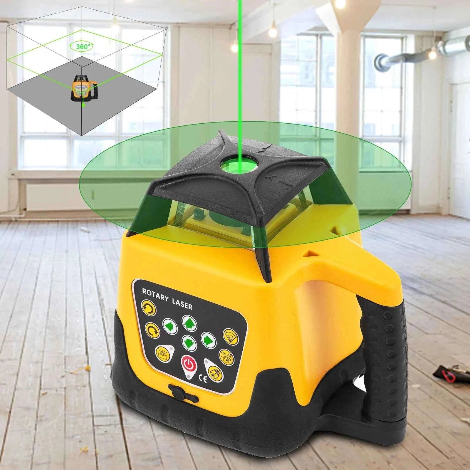 Rotary Laser Level Kit with Tripod and Staff-Poland / Red Beam 2