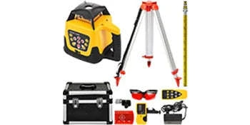 Rotary Laser Level Kit with Tripod and Staff-Poland / Red Beam 2