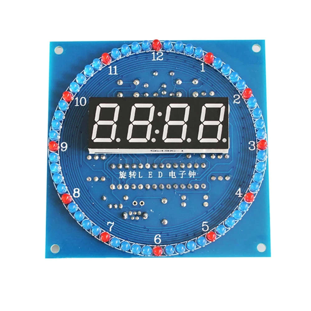 Rotating LED DIY Electronic Clock Kit with Light Control-Only Shell