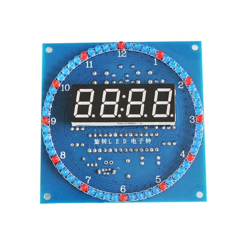 Rotating LED DIY Electronic Clock Kit with Light Control-Only Shell