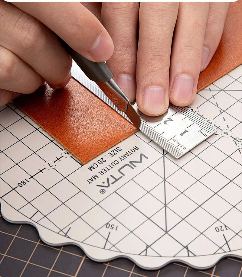 Rotating Self-Healing Cutting Mat Round PVC Craft Board 8"/12"-12 inch-1pcs / United States