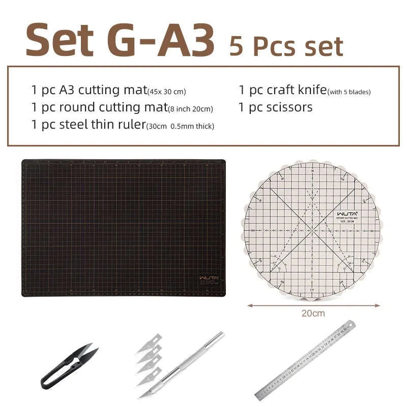 Rotating Self-Healing Cutting Mat Round PVC Craft Board 8"/12"-12 inch-1pcs / United States