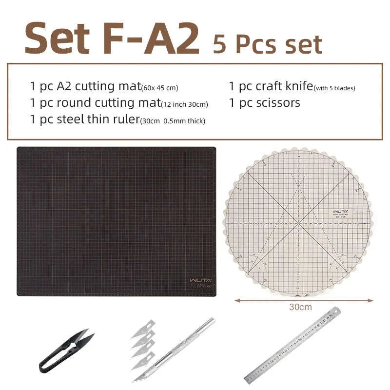 Rotating Self-Healing Cutting Mat Round PVC Craft Board 8"/12"-12 inch-1pcs / United States