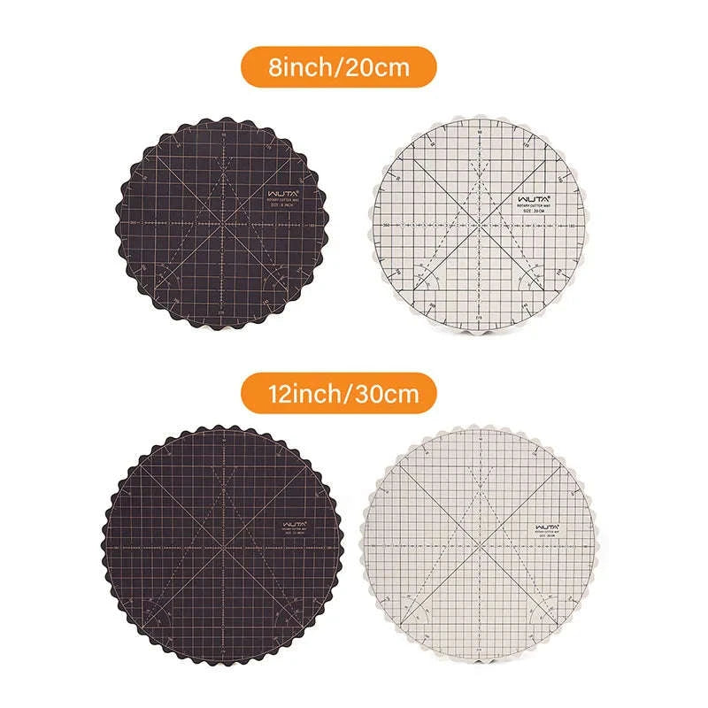 Rotating Self-Healing Cutting Mat Round PVC Craft Board 8"/12"-12 inch-1pcs / United States