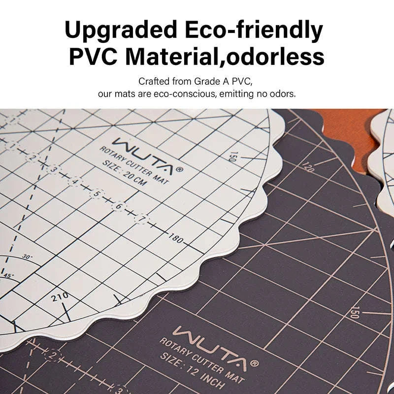 Rotating Self-Healing Cutting Mat Round PVC Craft Board 8"/12"-12 inch-1pcs / United States