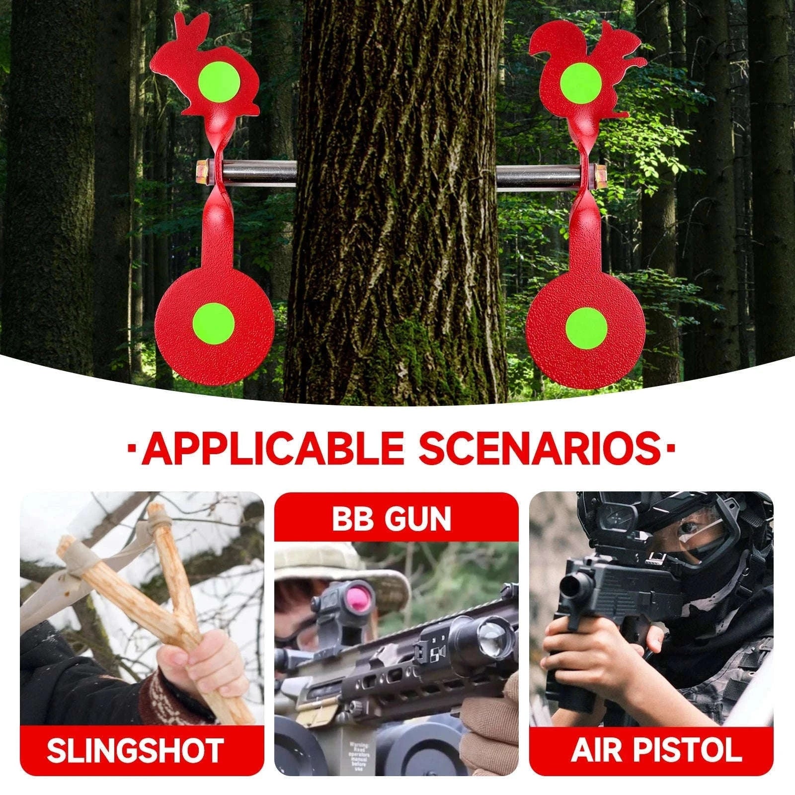 Rotating Stainless Steel Shooting Target for Slingshot & Air Gun-Bird target
